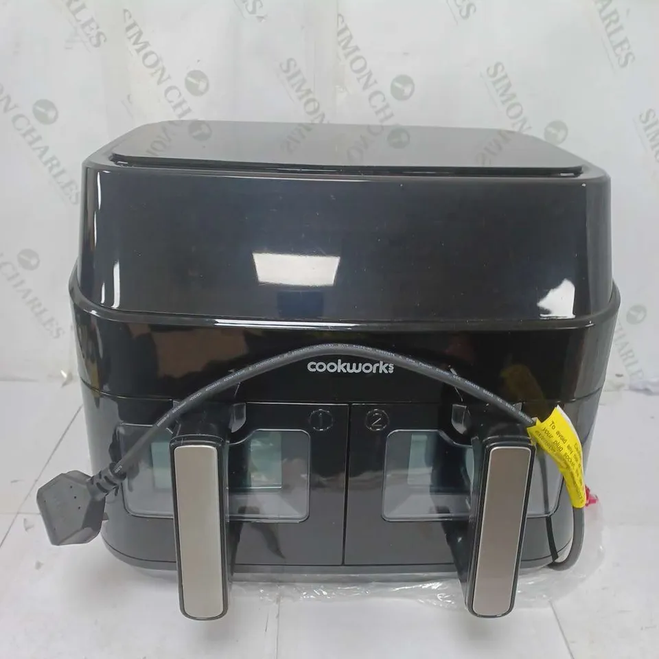 BOXED COOKWORKS 2600W DUAL BASKET DIGITAL AIR FRYER