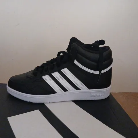 ADIDAS HOOPS 4.0 MID J BLACK/WHITE HIGH-TOP SNEAKERS – UK 3.5 (US 4)