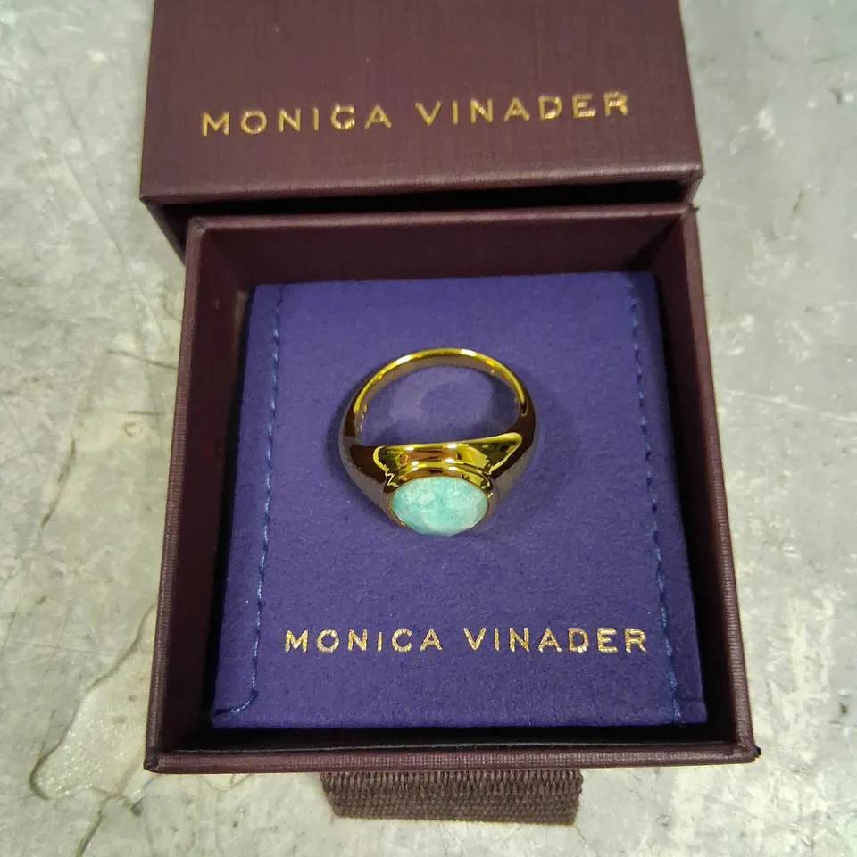 BOXED MONICA VINADER ECLIPSE GEMSTONE SIGNET RING