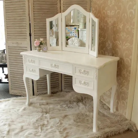 BOXED GREBER DRESSING TABLE WITH MIRROR (2BOXES)