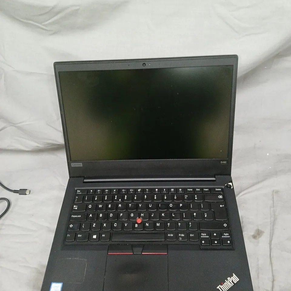 LENOVO THINKPAD E490 LAPTOP, BLACK, I5-8265U, 8GB RAM, 128GB SSD, 14-INCH. DOES NOT POWER ON