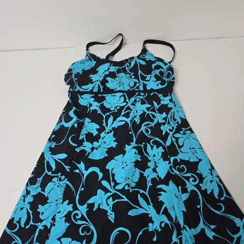 BONPRIX BLACK AND TURQUOISE SWIM DRESS SIZE 14