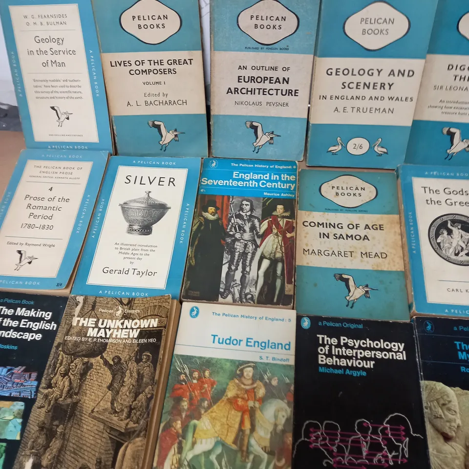 LOT OF APPROXIMATELY 80 ASSORTED VINTAGE BOOKS BY THE PELICAN BOOKS PUBLISHER