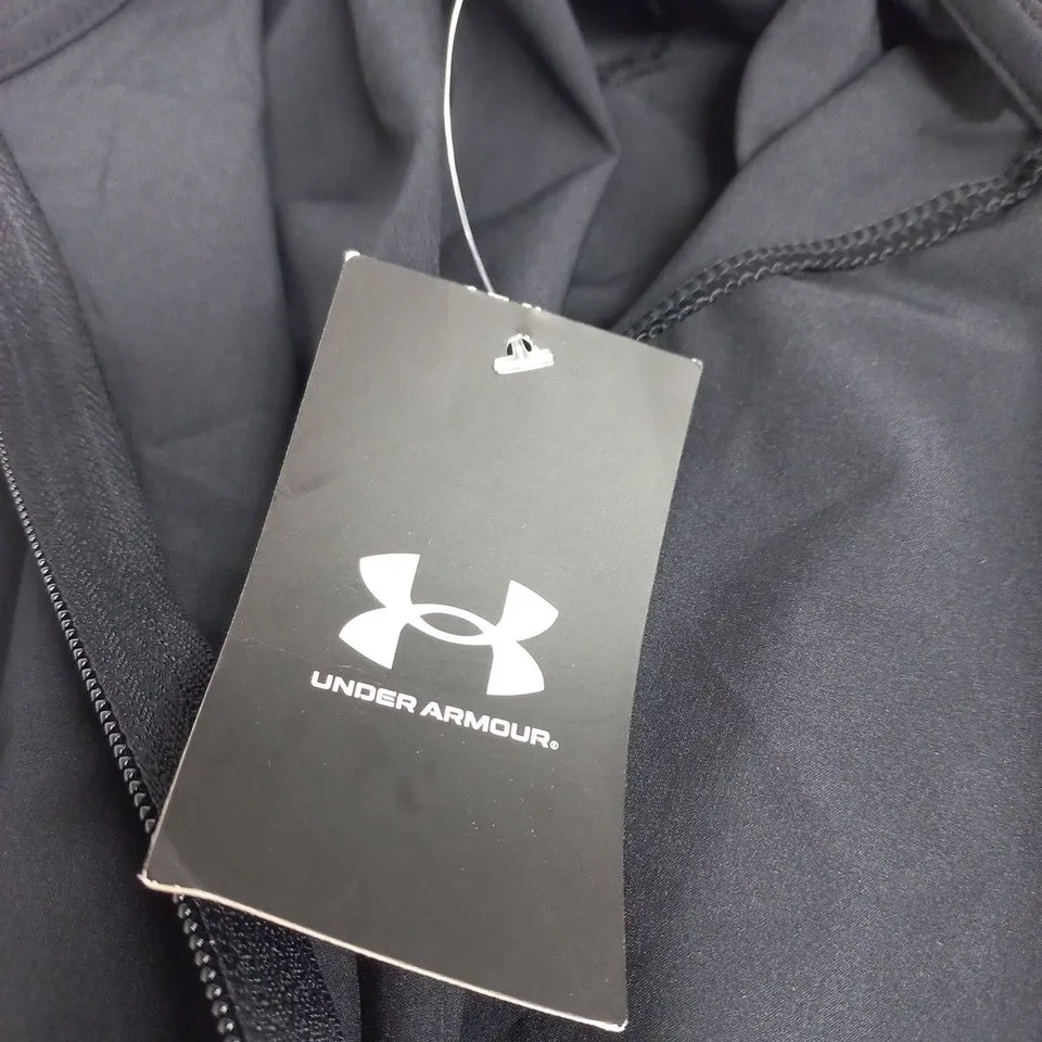 UNDER ARMOUR MEN'S BLACK BRANDED JACKET – SIZE SMALL