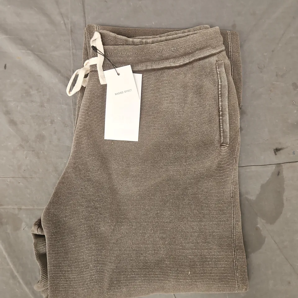 ZARA WASHED EFFECT TROUSERS IN BROWN SIZE XL