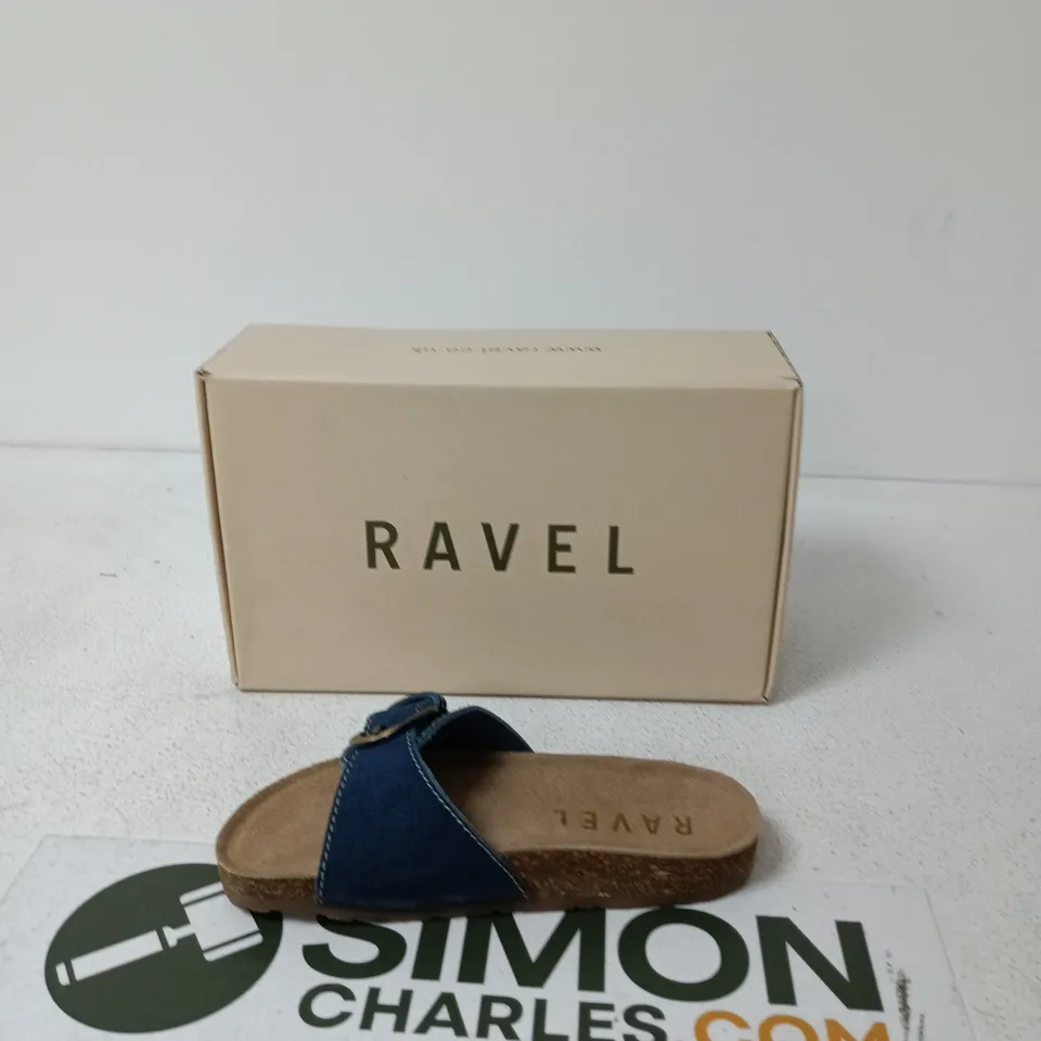 RAVEL SALTON BLUE SUEDE SANDALS – UK 3 (EUR 36)