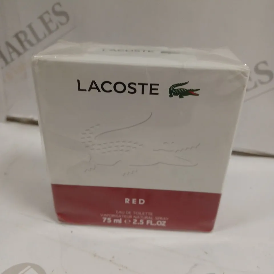 BOXED AND SEALED LACOSTE RED EAU DE TOILETTE 75ML