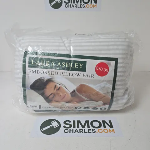 LAURA ASHLEY EMBOSSED PILLOW PAIR