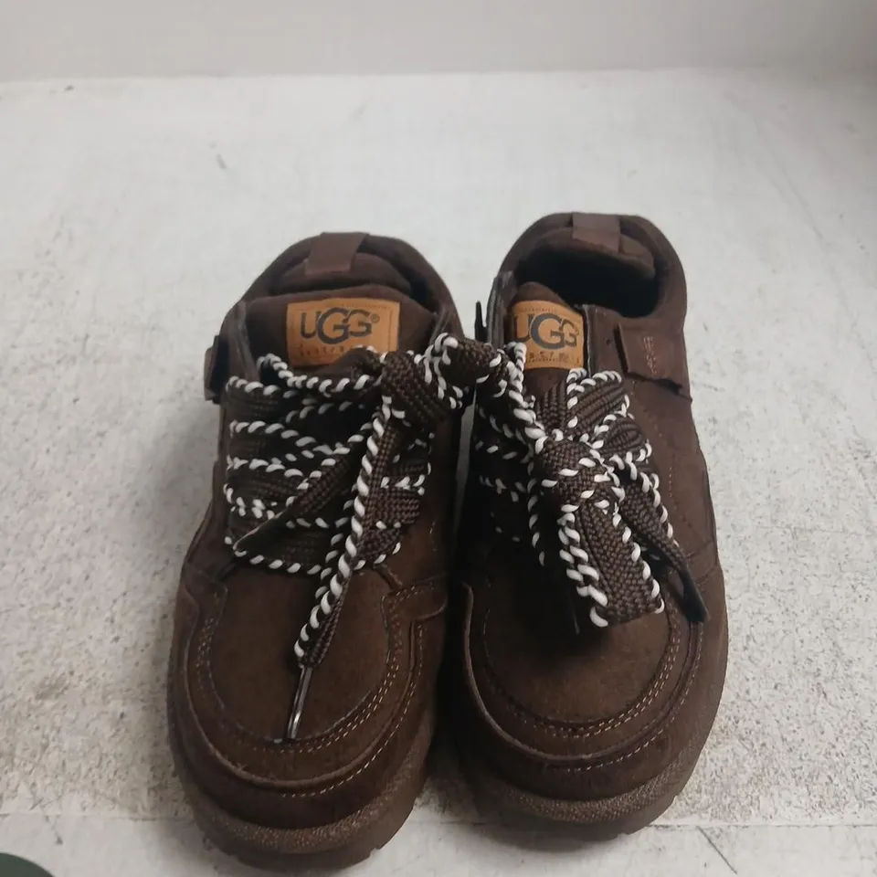 UGG BROWN SUEDE SHOES, UK4 (EU 37)