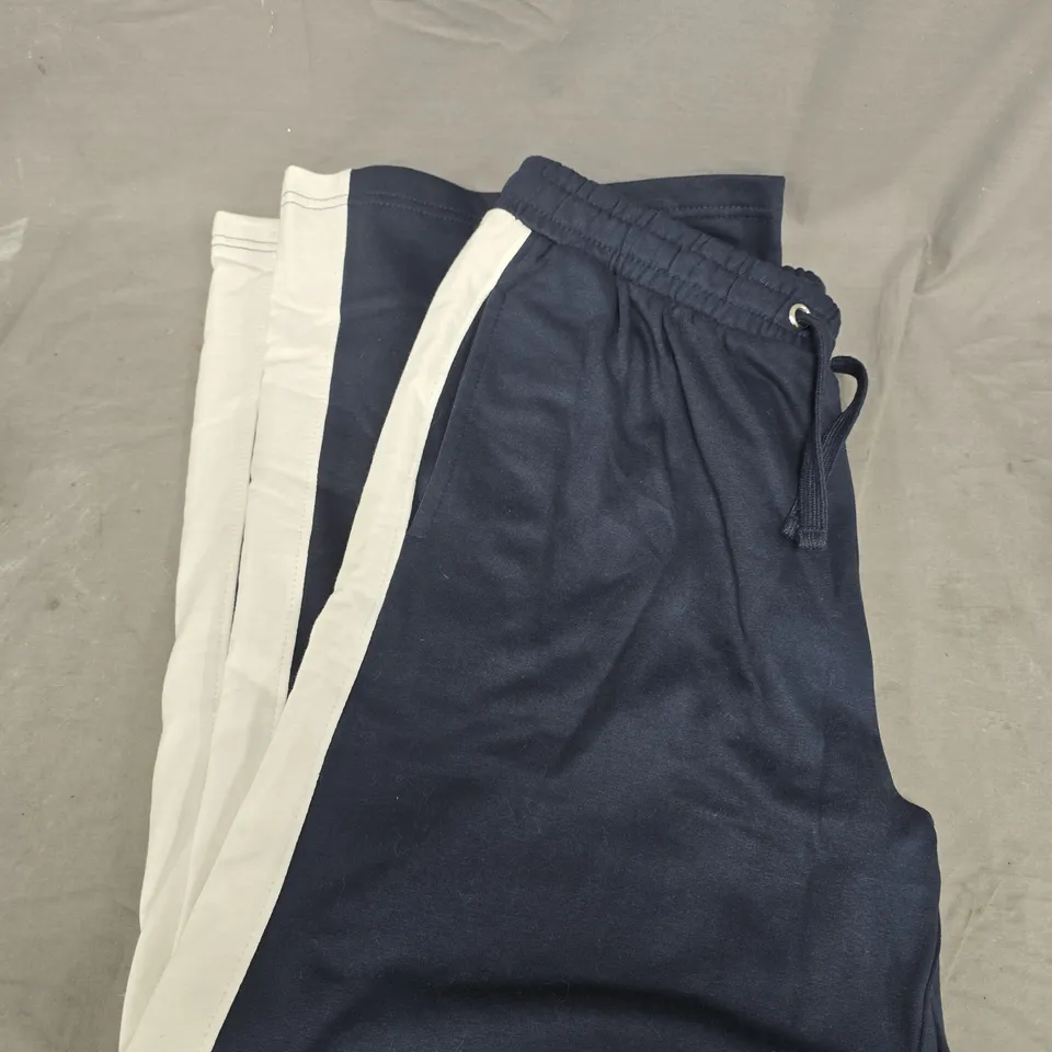 PIXIE GIRL NAVY TRACK PANTS WITH WHITE SIDE STRIPE – DRAWSTRING WAIST SIZE 14