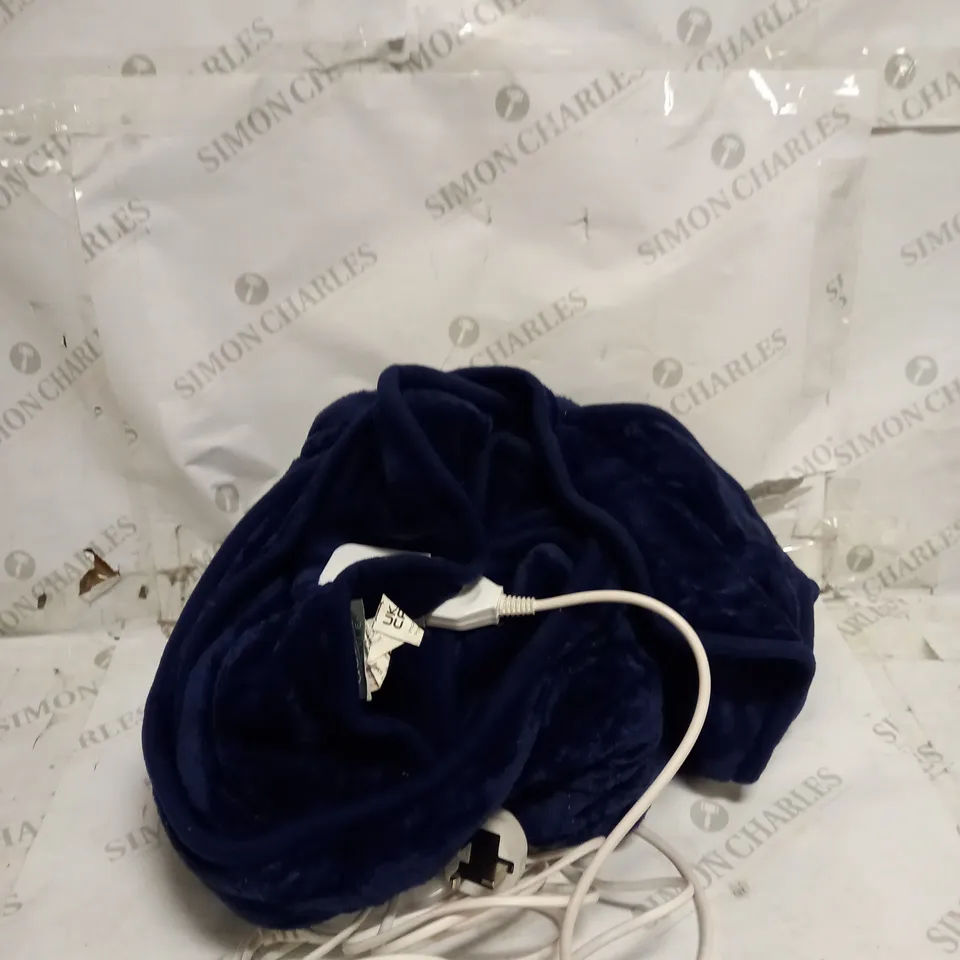 COZEE HOME HEATED NAVY THROW