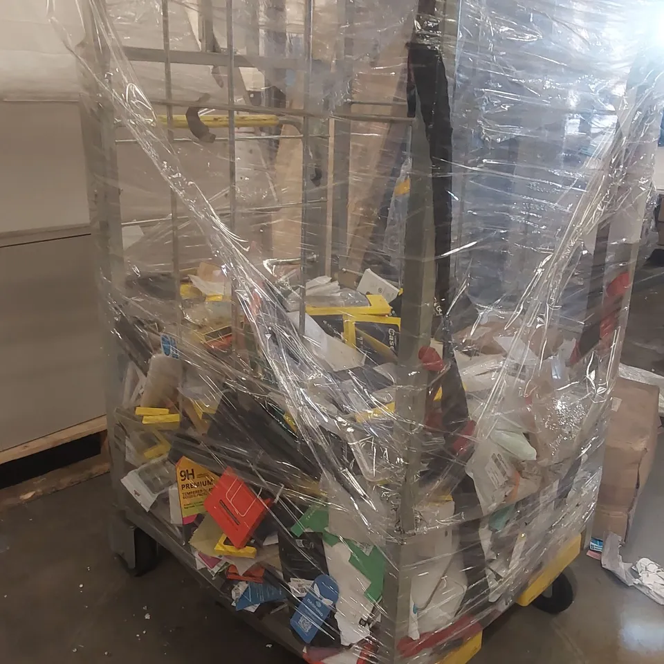 CAGE CONTAINING A VERY LARGE QUANTITY OF ASSORTED PHONE CASES AND SCREEN PROTECTORS // CAGE NOT INCLUDED