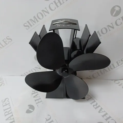 BOXED NETTA 4-BLADE SELF-POWERED FREE-STANDING STOVE FAN