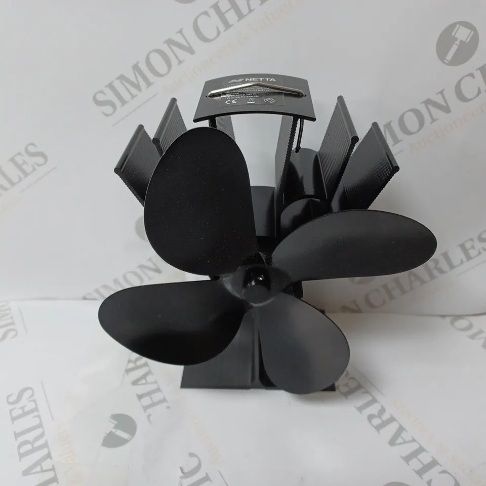 BOXED NETTA 4-BLADE SELF-POWERED FREE-STANDING STOVE FAN