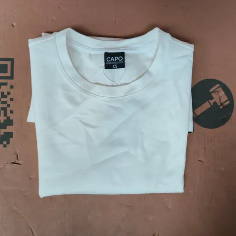 CAPO SHORT SLEEVE T-SHIRT IN WHITE SIZE XS