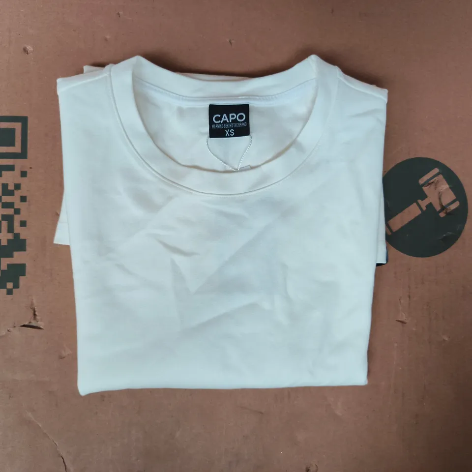 CAPO SHORT SLEEVE T-SHIRT IN WHITE SIZE XS