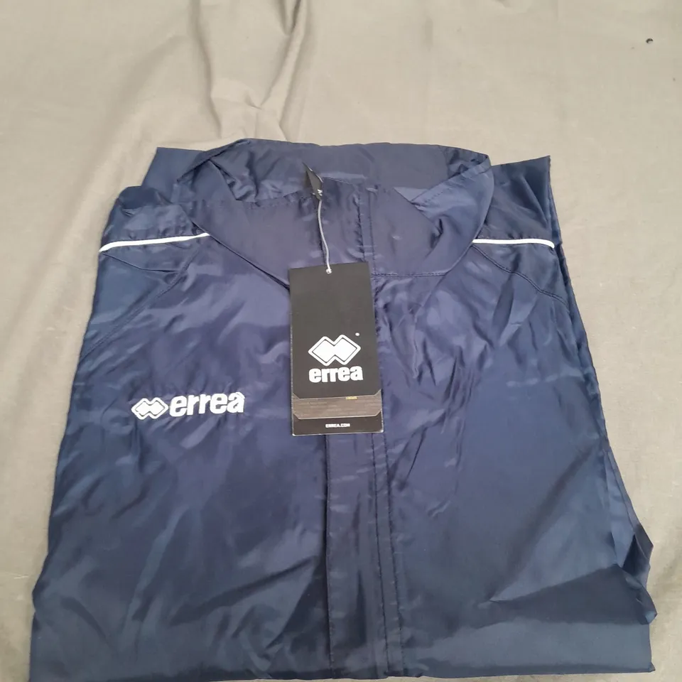 ERREA BASIC ZIPPED WATERPROOF COAT IN NAVY SIZE XL