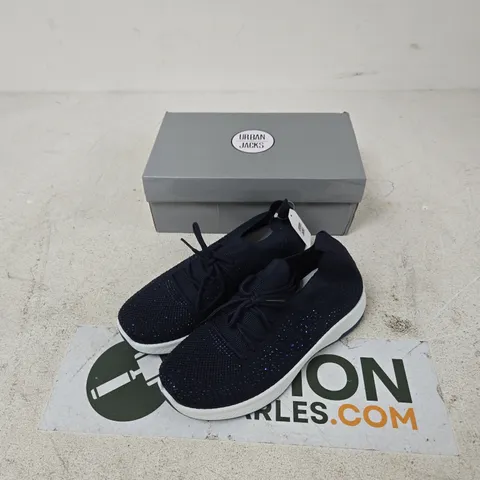 URBAN JACKS CALYPSO NAVY KNIT SNEAKERS – UK 5