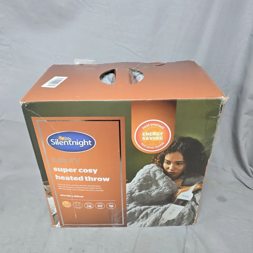SILENTNIGHT LUXURY SUPER COSY HEATED THROW - 120 X 160CM