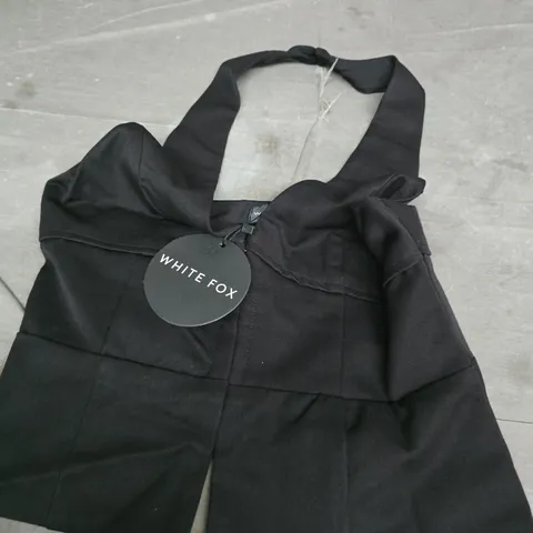WHITE FOX BOUTIQUE BLACK HALTER TOP â SIZE M