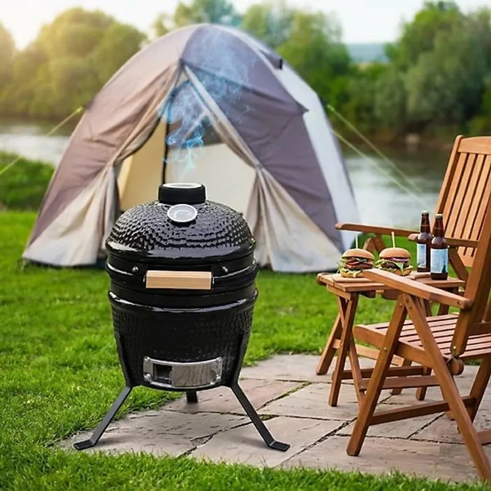 BOXED ALIVIO KAMADO BBQ IN BLACK