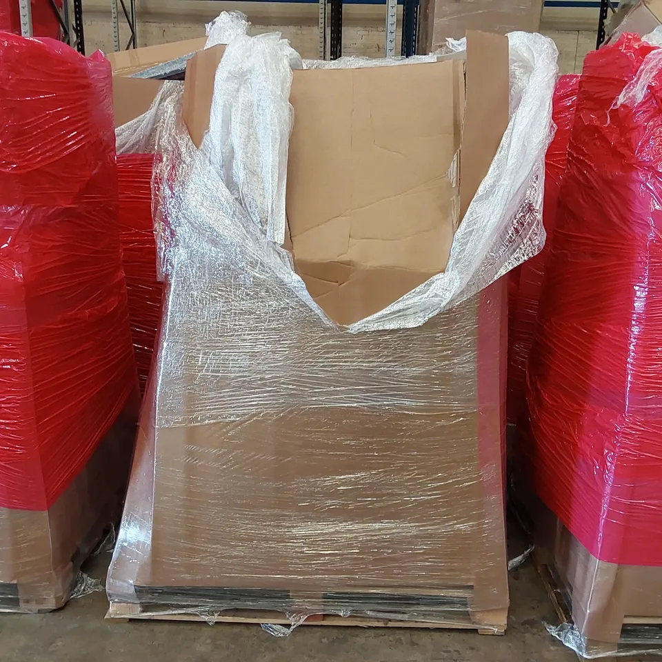 PALLET OF ASSORTED ITEMS INCLUDING:, SECURITY LOCK BOX, AIR MATTRESS, HOPPA SHOPPING TROLLEY, HEAT ACCELERATOR MAT, TOILET SEAT 