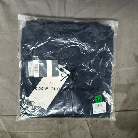 BAGGED CREW CLOTHING COMPANY MERINO WOOL LIBBY ROLL NECK TOP IN NAVY SIZE 12