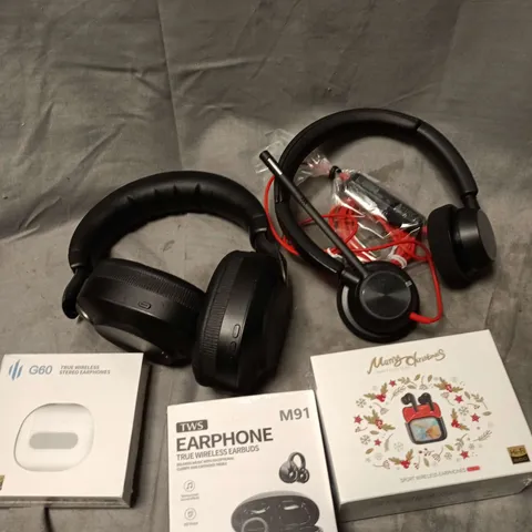 APPROXIMATELY 10 ASSORTED WIRED & WIRELESS HEADPHONE PRODUCTS 