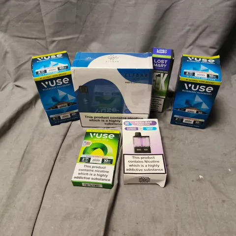 APPROXIMATELY 15 ASSORTED E-CIGARETTE PRODUCTS TO INCLUDE BRANDS SUCH AS VUSE, ELFBAR, AURABAR, ETC - COLLECTION ONLY