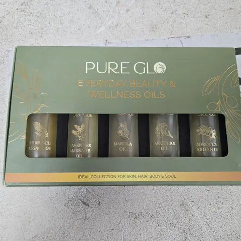 PURE GLOW EVERYDAY BEAUTY & WELLNESS OILS β 5 BOTTLE SET