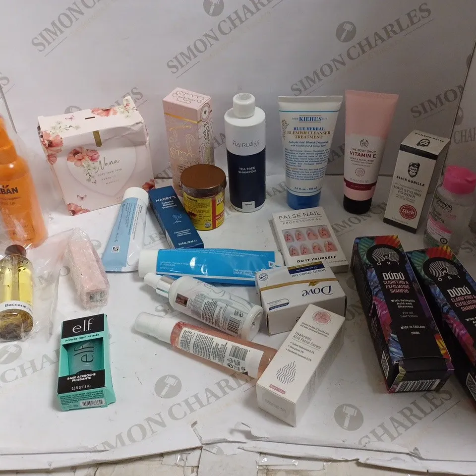 LOT OF APPROX 20 ASSORTED HEALTH AND BEAUTLY- ELF PRIMER, GARNIER MICELLAR WATER, FALSE NAILS