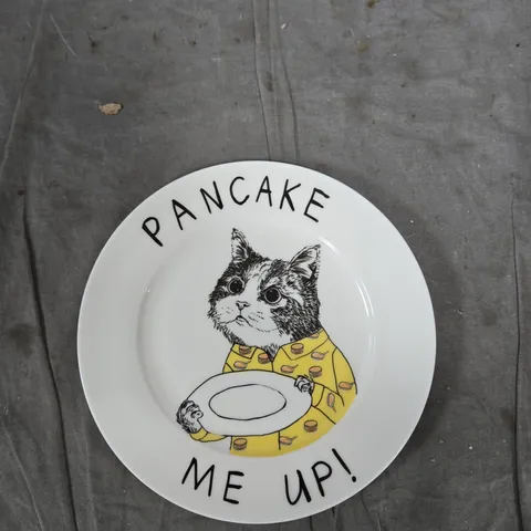JIMBOBART CAT PLATE – PANCAKE ME UP! DECORATIVE CERAMIC PLATE
