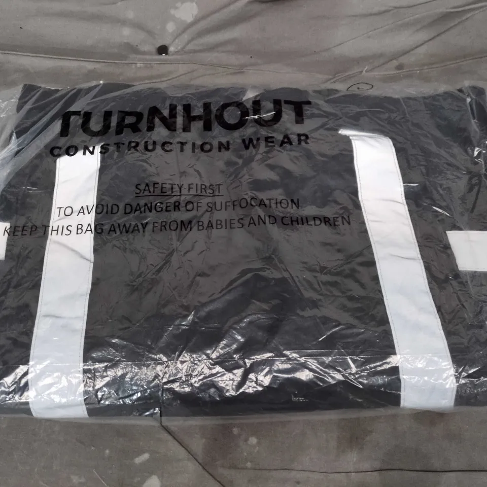 BAGGED TURNHOUT MENS HIVIS PLAIN BODYWARMER IN BLACK - LARGE