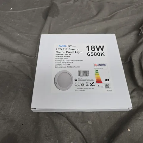 BOXEDPANEL HUT LED PIR SENSOR ROUND PANEL LIGHT – 18W, 6500K, SURFACE MOUNT
