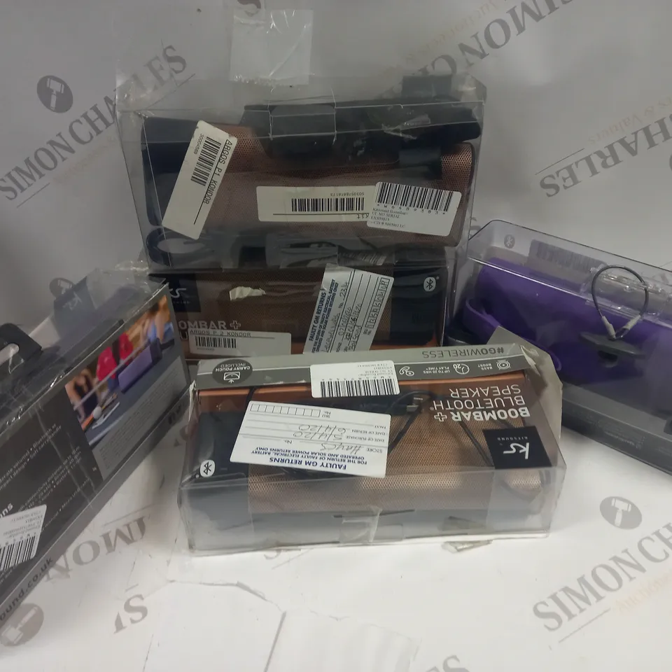 5 BOXED KITSOUND BOOMBAR+ IN VARIOUS COLOURS