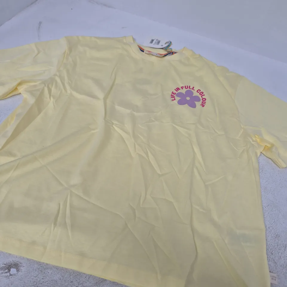 Little Bird by Jools Oliver Yellow T-shirt – Size M (EU 40/42) Life in Full Colour print