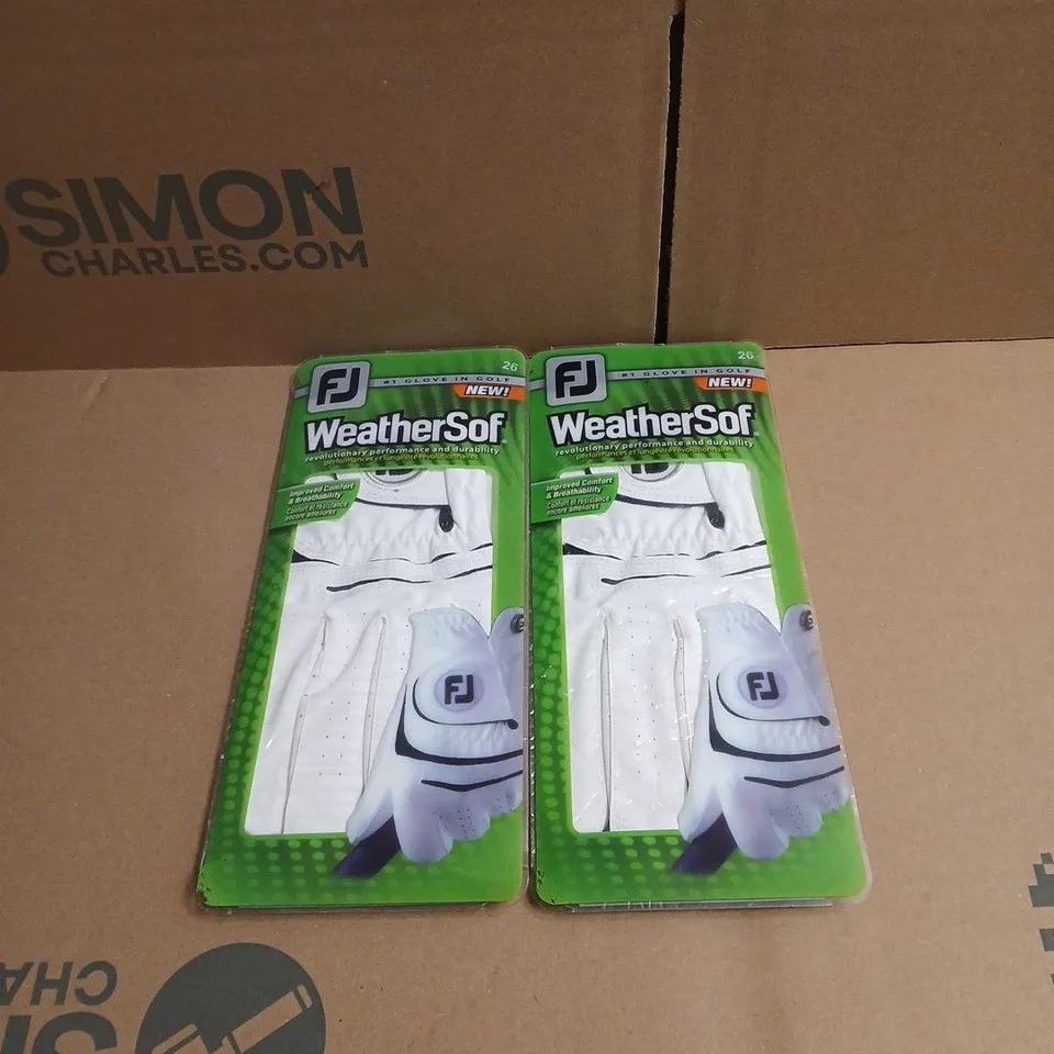 2 X FJ WEATHERSOF 26 GOLF GLOVES