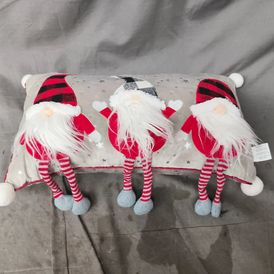 SANTA EXPRESS GONK DANGLY LEG CUSHION IN GREY