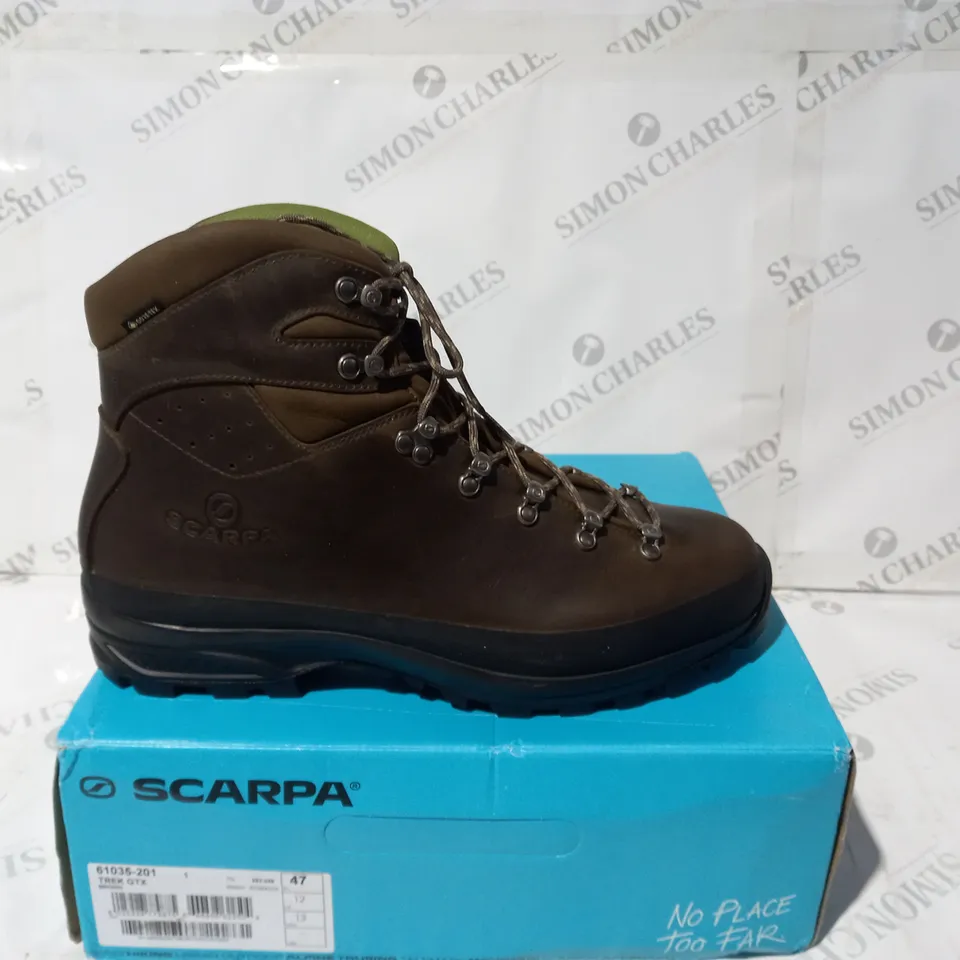 SCARPA TREK GTX BROWN SIZE 12