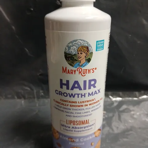 MARY RUTH'S HAIR GROWTH MAX LIPOSOMAL LIQUID SUPPLEMENT – HAIR GROWTH FORMULA (ALMOND COOKIES)