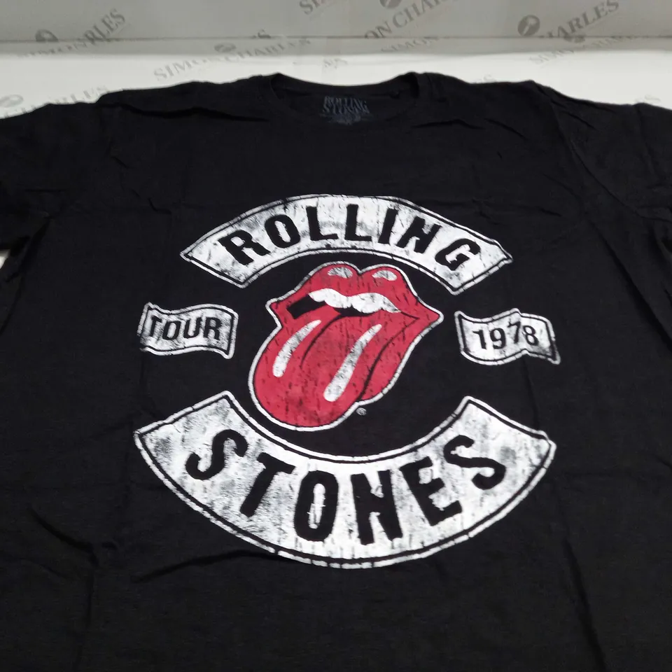 ROLLING STONES US TOUR 1978 T-SHIRT IN BLACK - XL