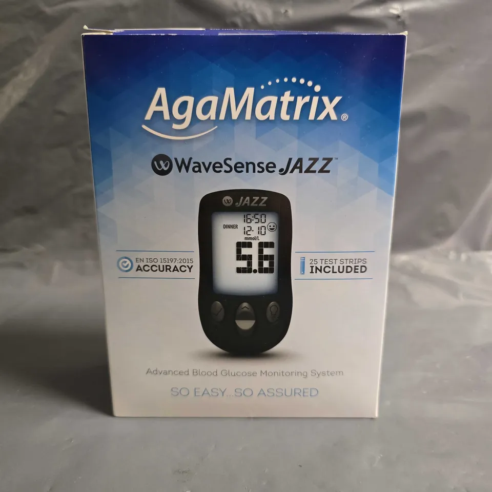 SEALED AGAMATRIX WAVESENSE JAZZ BLOOD GLUCOSE MONITORING SYSTEM