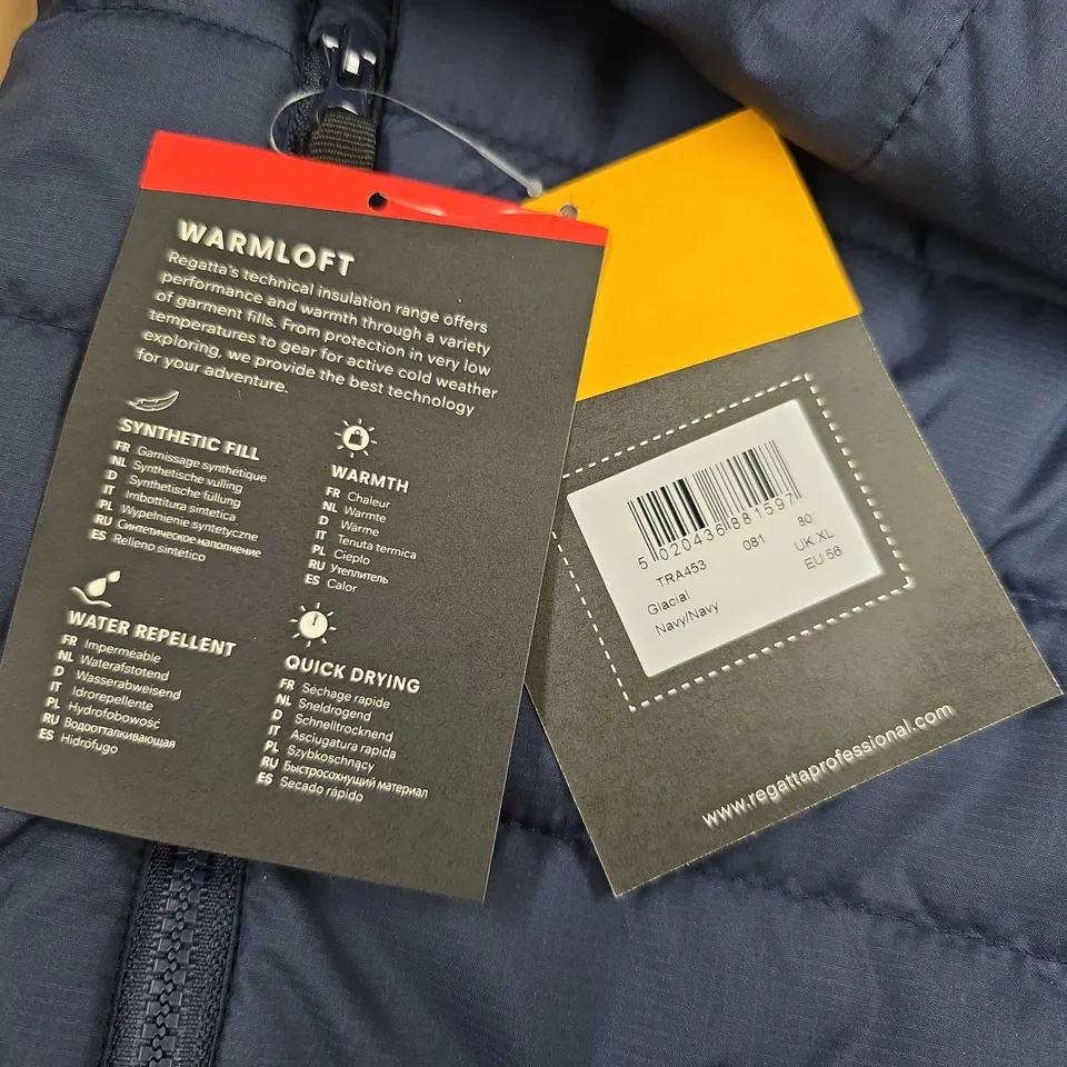 BRAND NEW REGATTA GLACIAL INSULATED COAT IN NAVY - UK XL