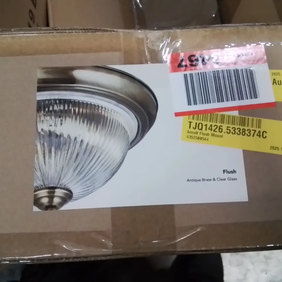 BOXED ARNOTT FLUSH MOUNT