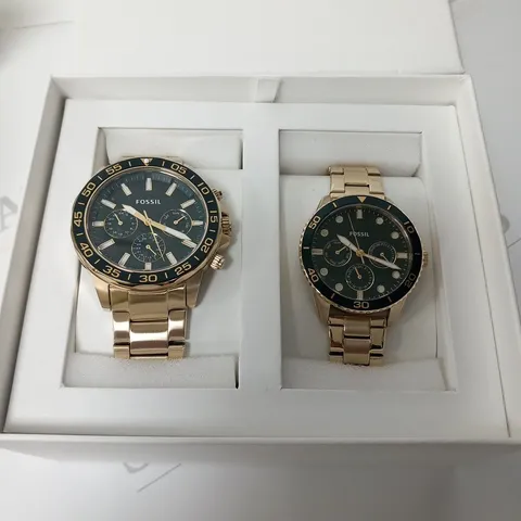 BOXED FOSSIL HIS AND HERS WRIST WATCH COLLECTION