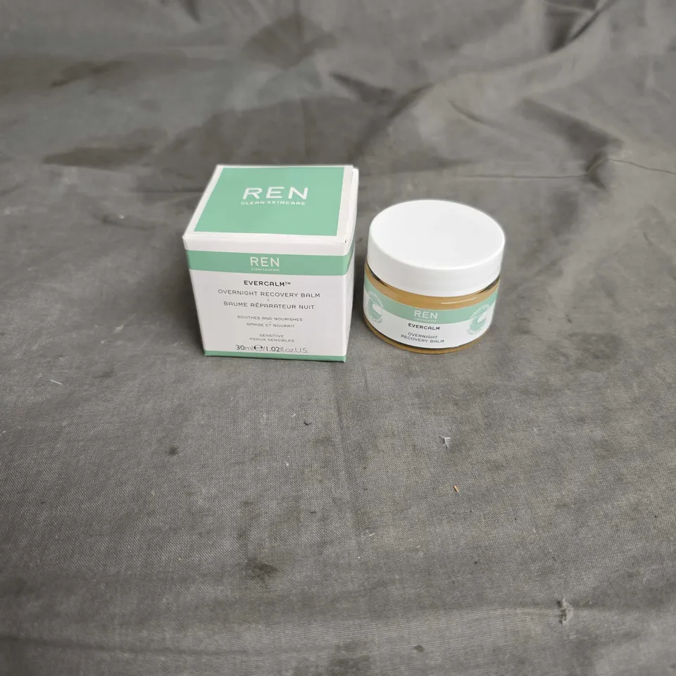 BOXED REN CLEAN SKINCARE EVERCALM OVERNIGHT RECOVERY BALM 30ML