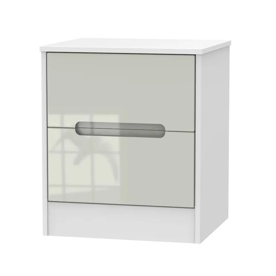 BOXED SNAVELY 2 DRAWER BEDSIDE TABLE (1 BOX)