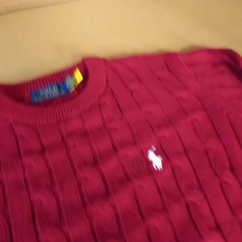 POLO RALPH LAUREN RED KNITTED JUMPER - S/P