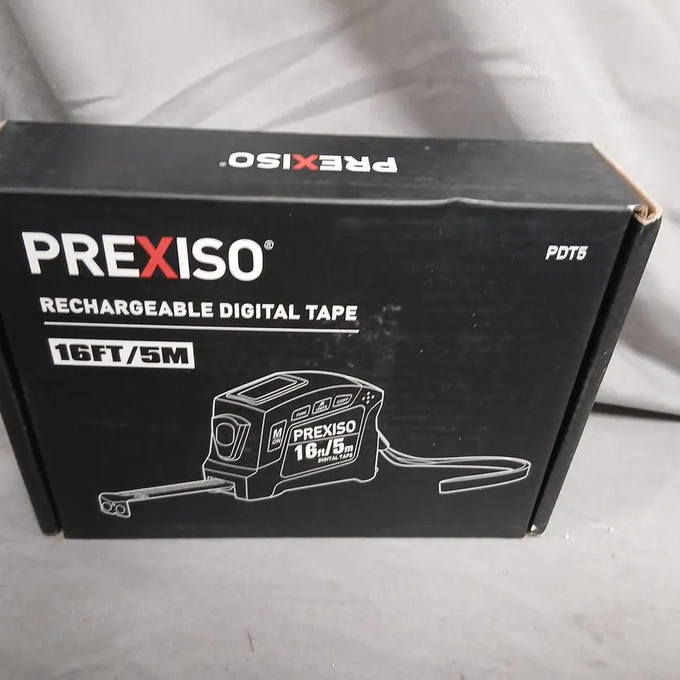 PREXISO RECHARGEABLE DIGITAL TAPE MEASURE 16FT/5M