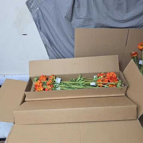 96x  GISELA GRAHAM FAUX FLOWER ORANGE